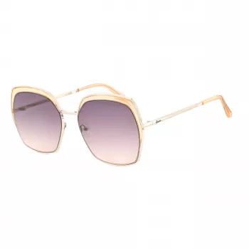 GUESS GF0410-5933F Moteriški akiniai nuo saulės - Blizgantis juodas rėmelis, Gradientiniai dūminiai lęšiai, 59 mm