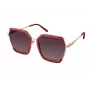 GUESS GF0418-5869T Moteriški katės akies akiniai nuo saulės - Blizgantis juodas rėmelis, dūminiai gradientiniai lęšiai, 58 mm