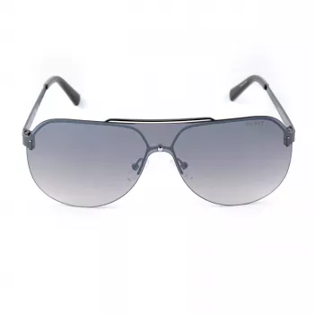 GUESS GF5053-0008F Vyriški kvadratiniai akiniai nuo saulės - Juodas rėmas, dūminiai lęšiai 58mm