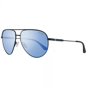 GUESS GF5083-01X Vyriški Aviatoriaus akiniai nuo saulės - Juodas metalinis rėmelis, pilki polikarbonatiniai lęšiai, UV400 apsauga