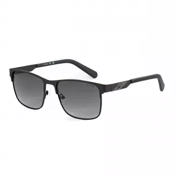 Guess GF5098-5602B vyriški kvadratiniai akiniai nuo saulės juodi rūkyti 56mm