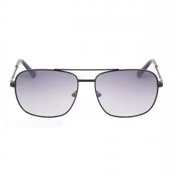 GUESS GG2114S-01B Vyriški akiniai nuo saulės, juodas kvadratinis rėmelis, pilki gradientiniai lęšiai, 60 mm