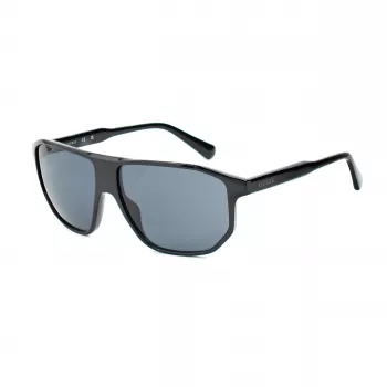 Guess vyriški akiniai nuo saulės GF00010-6101A - blizgūs juodi acetatiniai rėmeliai, dūminiai lęšiai, UV400 apsauga