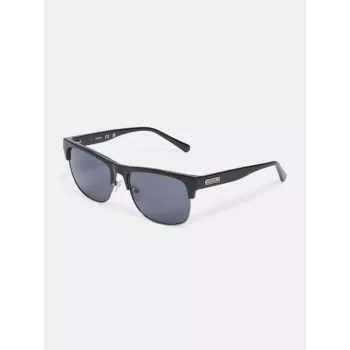 Guess vyriški akiniai nuo saulės GF00023-5601A juodas kvadratinis rėmas pilki lęšiai 56mm