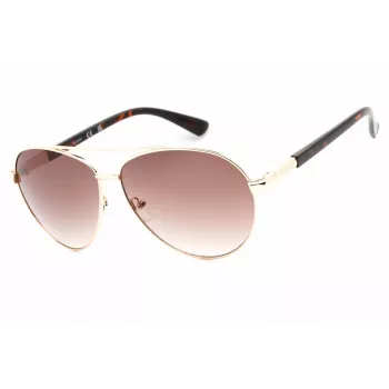 Guess vyriški akiniai nuo saulės GF0221-32F tamsiai Havana acetato rėmelis rudi gradientiniai lęšiai 59mm