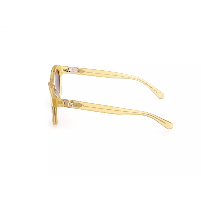 GUESS vyriški akiniai nuo saulės GU00063-5039F Havana acetatinis kvadratinis rėmas rudi lęšiai 50mm