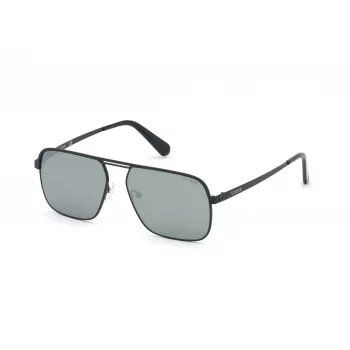 GUESS vyriški akiniai nuo saulės GU6939-5802Q juodas kvadratinis rėmas, dūminiai lęšiai 58mm