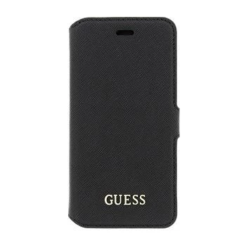 GUESS Saffiano Book Case, skirtas iPhone 6/6S - juodos spalvos