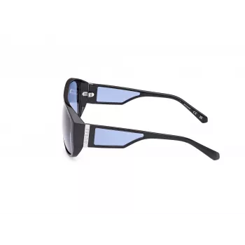 GUESS Unisex akiniai nuo saulės GU00135-6101V Juodas rėmelis Pilki gradientiniai lęšiai 61mm