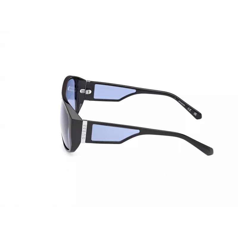 GUESS Unisex akiniai nuo saulės GU00135-6101V Juodas rėmelis Pilki gradientiniai lęšiai 61mm