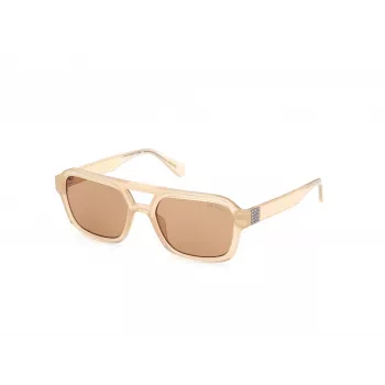 GUESS Unisex akiniai nuo saulės GU82595357E Havana/Tortoise rėmelis, rudi gradientiniai lęšiai 53/19/145 mm