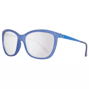 GUESS Moteriški drugelio formos akiniai nuo saulės GU7444-5884C Havana Brown Tortoise Acetate rėmelis, Brown Gradient lęšiai 58mm