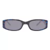 GUESS moteriški katės akies akiniai nuo saulės GU7435-5192A blizgantys juodi gradientiniai dūminiai 51mm