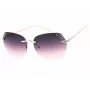 GUESS Moteriški GF0384-28T Rudi vėžlio rašto drugelio formos akiniai nuo saulės, rudi gradientiniai lęšiai, 61 mm