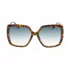 GUESS Women's GF6185-5752P Cat Eye Akiniai - Havana/Tortoise - Poliarizuoti Rudi Lęšiai - 57/18/140 mm