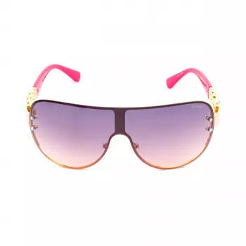 GUESS Women's GO00037-0032U Cat Eye Akiniai - Juodas Rėmelis, Pilki Gradientiniai Lęšiai, UV400