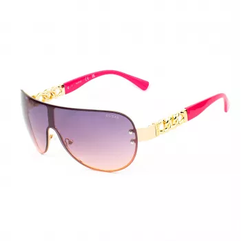 GUESS Women's GO00037-0032U Cat Eye Akiniai - Juodas Rėmelis, Pilki Gradientiniai Lęšiai, UV400