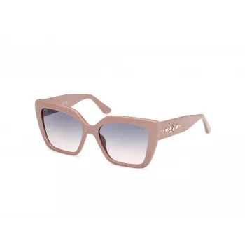 GUESS Moteriški GU00162-5557W Kvadratiniai Acetatiniai Akiniai nuo Saulės, Havana Rėmelis, Rudi Gradientiniai Lęšiai, 55mm