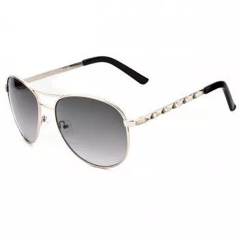 Guess moteriški akiniai nuo saulės GF0408-6132B Havana kvadratinis rėmas rudi gradientiniai lęšiai 61mm