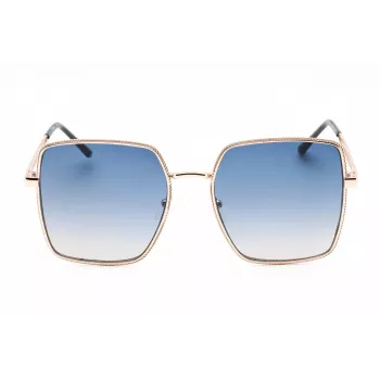 Moteriški „Guess“ akiniai nuo saulės GF0419-28W Havana acetatinis rėmas rudi gradientiniai lęšiai 58 mm