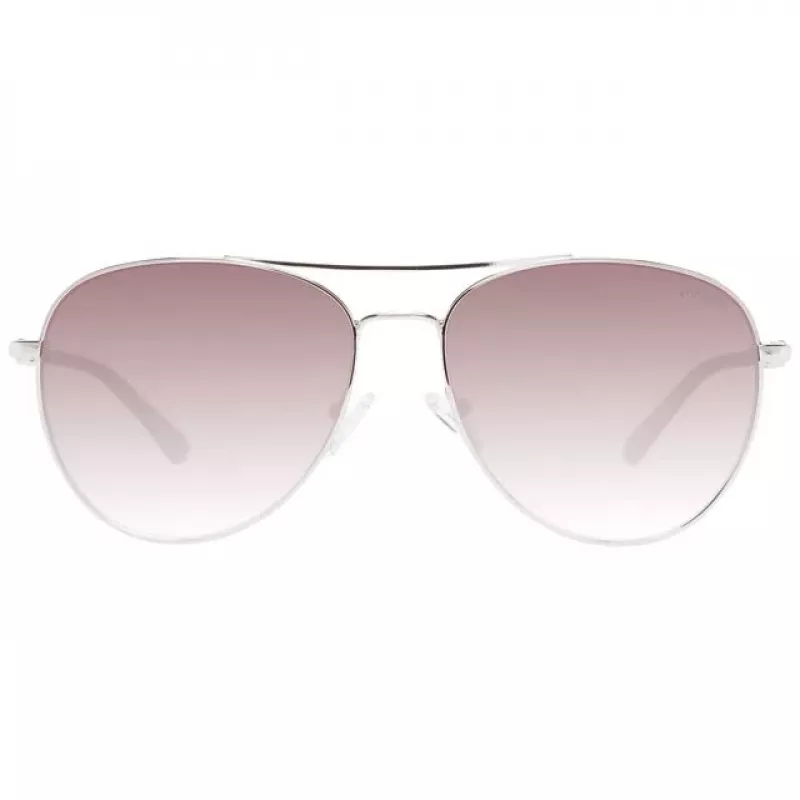 GUESS Moteriški Akiniai Nuo Saulės GF6143-32F Havana Drugelio Rėmelis Rudi Gradientiniai Stiklai 59mm