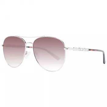 GUESS Moteriški Akiniai Nuo Saulės GF6143-32F Havana Drugelio Rėmelis Rudi Gradientiniai Stiklai 59mm