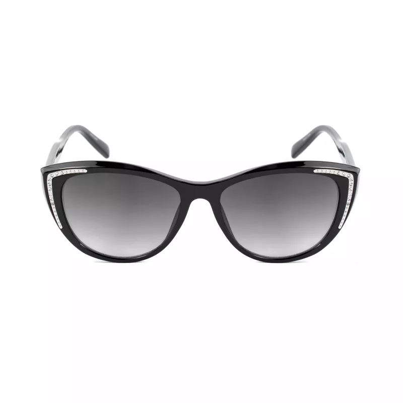 GUESS moteriški akiniai nuo saulės GO00006-5601B blizgūs juodi gradientiniai dūminiai 58mm