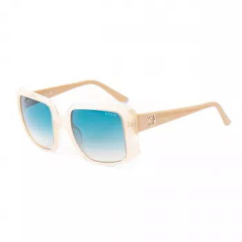 GUESS moteriški akiniai nuo saulės GU00097-5325P - Blizgantis juodas rėmelis, dūminiai gradientiniai poliarizuoti lęšiai, 53 mm