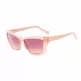 GUESS moteriški akiniai nuo saulės GU00098-5557F Havana acetatinis kvadratinis rėmelis, rudi gradientiniai lęšiai 55/14/135 mm