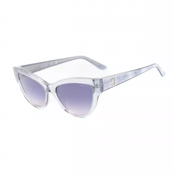 GUESS moteriški akiniai nuo saulės GU00112-5620B Havana acetatas kvadratinis rėmas rudi gradientiniai lęšiai 56/17/140 mm