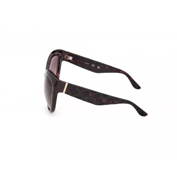 GUESS moteriški akiniai nuo saulės GU00130-6152F - blizgūs juodi rėmeliai, gradientiniai dūminiai lęšiai