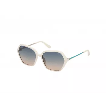 GUESS moteriški akiniai nuo saulės GU00134-5521P kvadratiniai acetatiniai poliarizuoti UV400