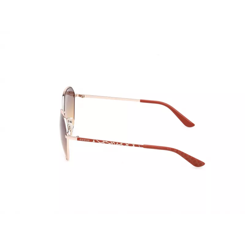 GUESS moteriški akiniai nuo saulės GU00148-6032F Brown Havana Oversized Acetate rėmelis su rudais gradientiniais lęšiais