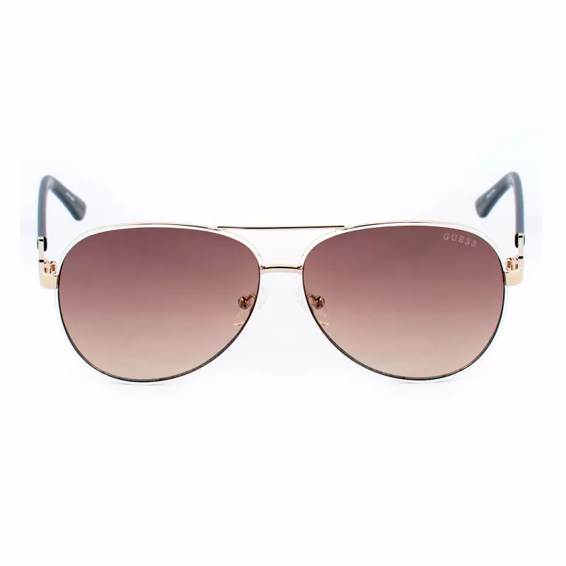 GUESS Moteriški Akiniai Nuo Saulės GU00173-6021F Blizgantys Juodi Dūminiai Gradientiniai 60mm