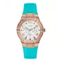GUESS Women's W0564L3 Rose Gold Stainless Steel and Brown Leather Watch 39mm