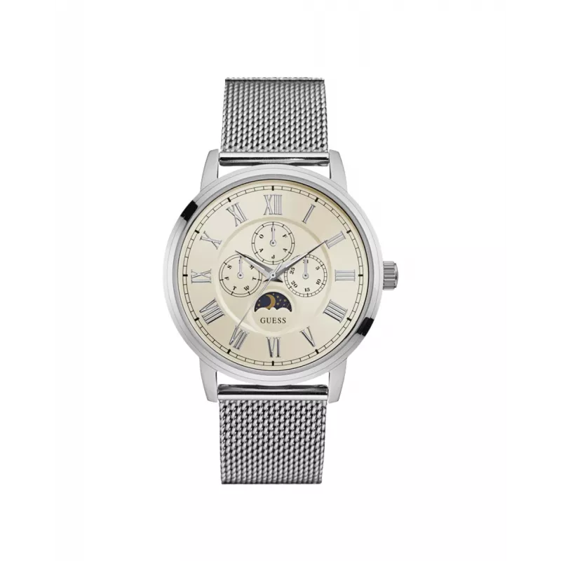 GUESS Women's W0871G4 Analog Quartz Watch 43mm Blue Silicone