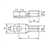Gustav Klauke KLAU 107R10 Presuojama kabelio įvorė 70 mm² elektrolitiškai alavuota (DIN 46235)
