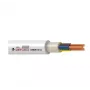 H05VV-U/NYM 3x1,5 mm² baltas PVC izoliuotas ir apvalkalu dengtas fiksuotos instaliacijos maitinimo kabelis, 25 m