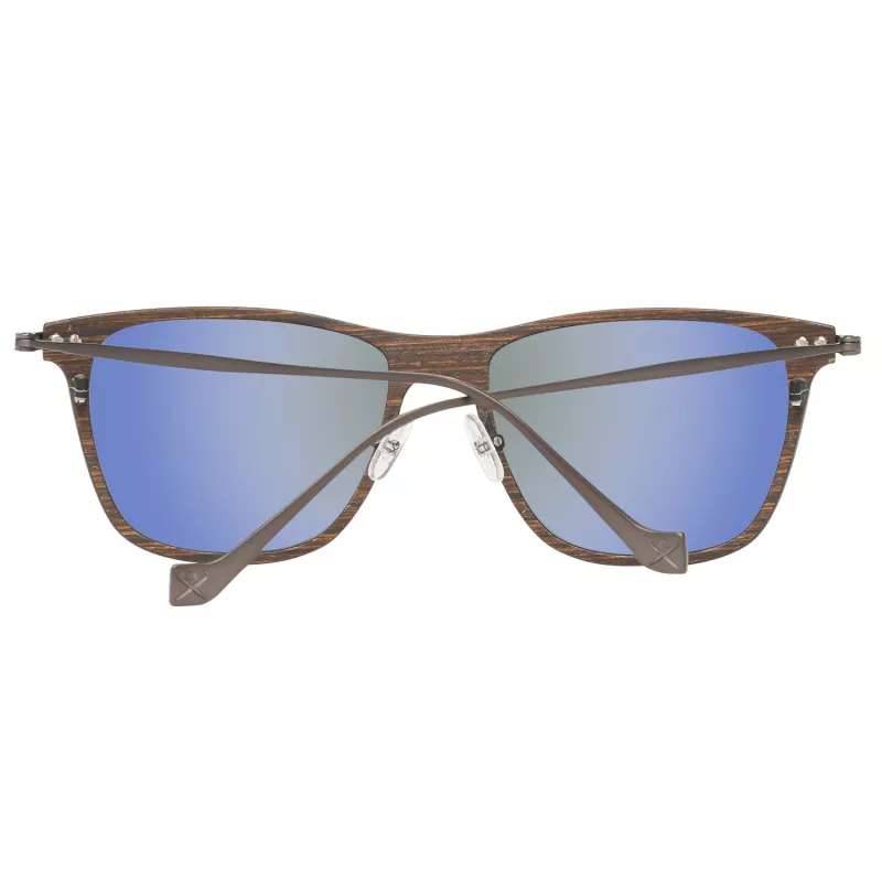 Hackett London HSB86311255 Vyriški akiniai nuo saulės - Blizgantis juodas rėmelis, pilki lęšiai, 55 mm