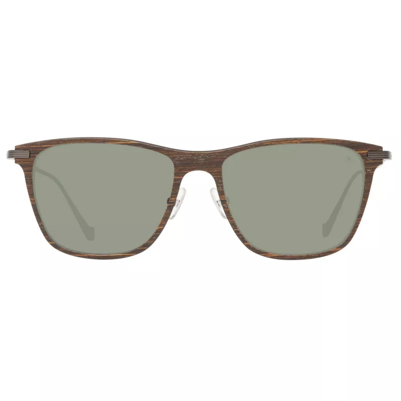 Hackett London HSB86311255 Vyriški akiniai nuo saulės - Blizgantis juodas rėmelis, pilki lęšiai, 55 mm