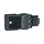 Hager G4713 3 polių išvesties kištukinė jungtis su Wago įspaudimo gnybtais, 1,5-2,5 mm², 400V, juoda