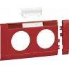HAGER GB080213020 2 vietų standartinis ženklinamas be halogenų dangtelis OT80 kanalui, grynai balta RAL 9010