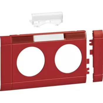HAGER GB080213020 2 vietų standartinis ženklinamas be halogenų dangtelis OT80 kanalui, grynai balta RAL 9010