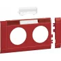 HAGER GB080213020 2 vietų standartinis ženklinamas be halogenų dangtelis OT80 kanalui, grynai balta RAL 9010