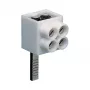 Hager KF82A vienpolis jungiamasis gnybtas, kaištinė jungtis, 2x16 mm², pilkas