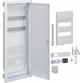 HAGER Plastic Hybrid PT Enclosure 24M 2x Mounting Plate IP40 865x335x90 Perforated Door Volta.Hybrid