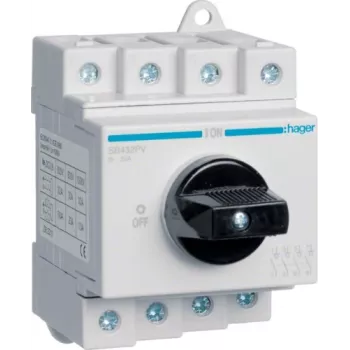 Hager SB432PV Modulinis PV atjungimo jungiklis, 4 poliai, 32A, 1000VDC