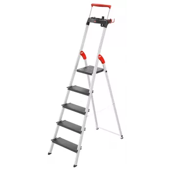 HAILO L100 TopLine aliuminės buitinės kopėčios, 5 pakopų