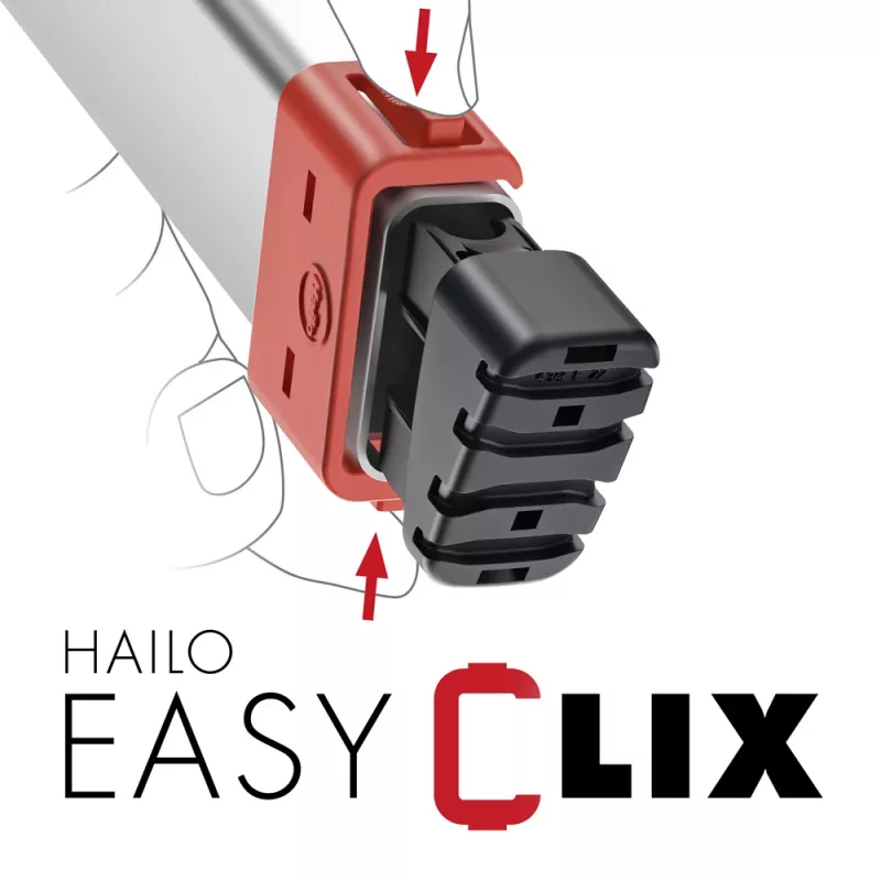 HAILO L80 ComfortLine aliuminės kopėčios, 8 pakopų