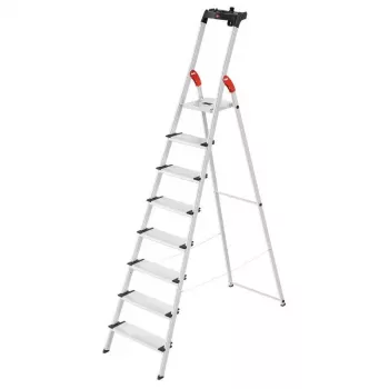 HAILO L80 ComfortLine aliuminės kopėčios, 8 pakopų